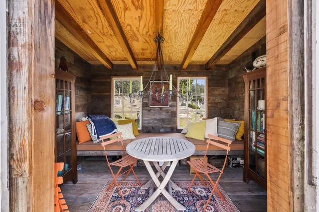 a view of a outdoor seating area