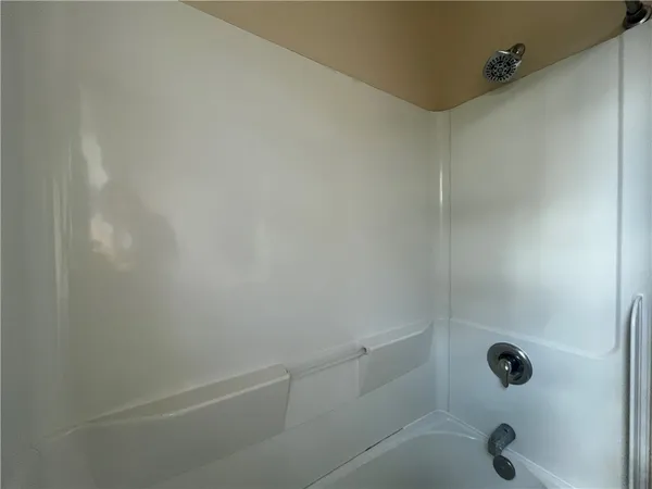 a close up of a shower