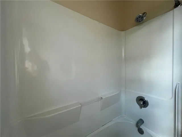 a close up of a shower