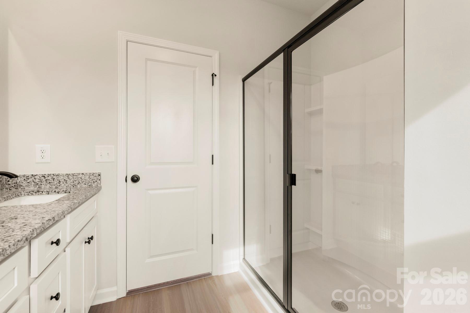275 Limestone Terrace Salisbury, NC 28146 - Photo 18 of 22 a bathroom with a granite countertop shower and a sink