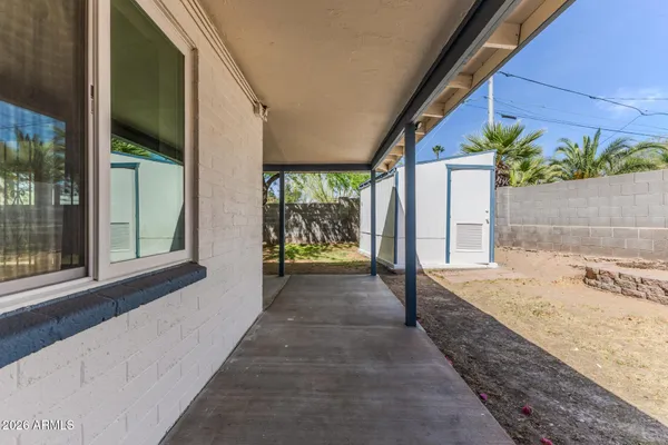 a view of a porch