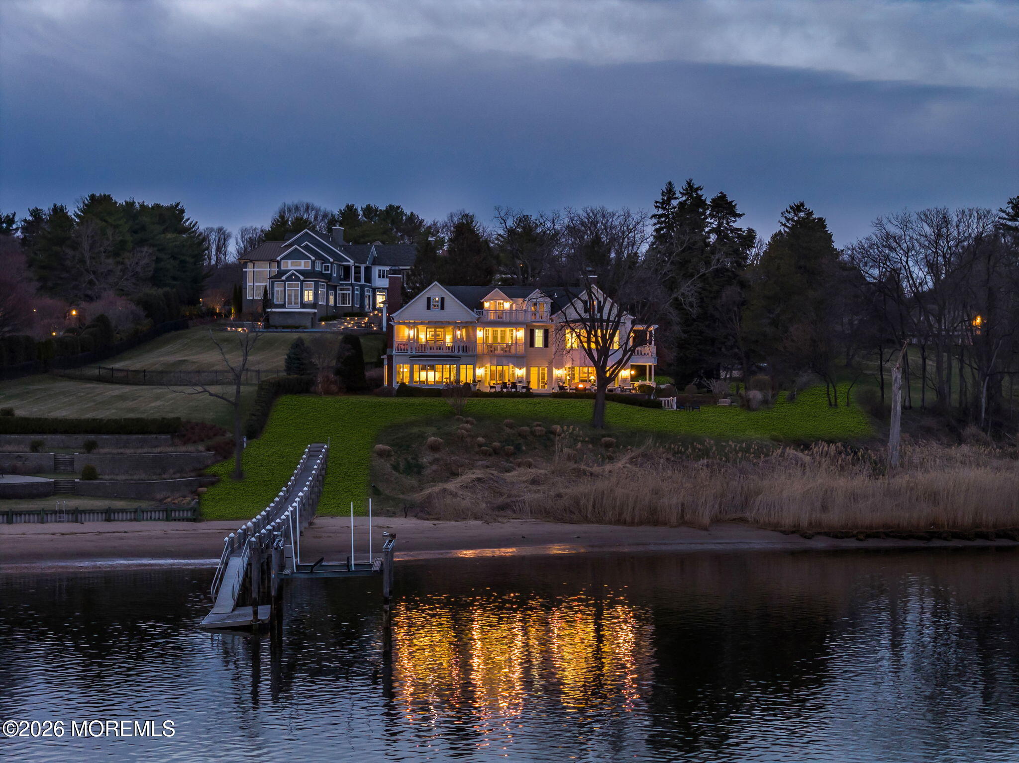 734 Navesink River Road Red Bank, NJ 07701 - Photo 4 of 115 Dusk at 734 Navesink River Rd