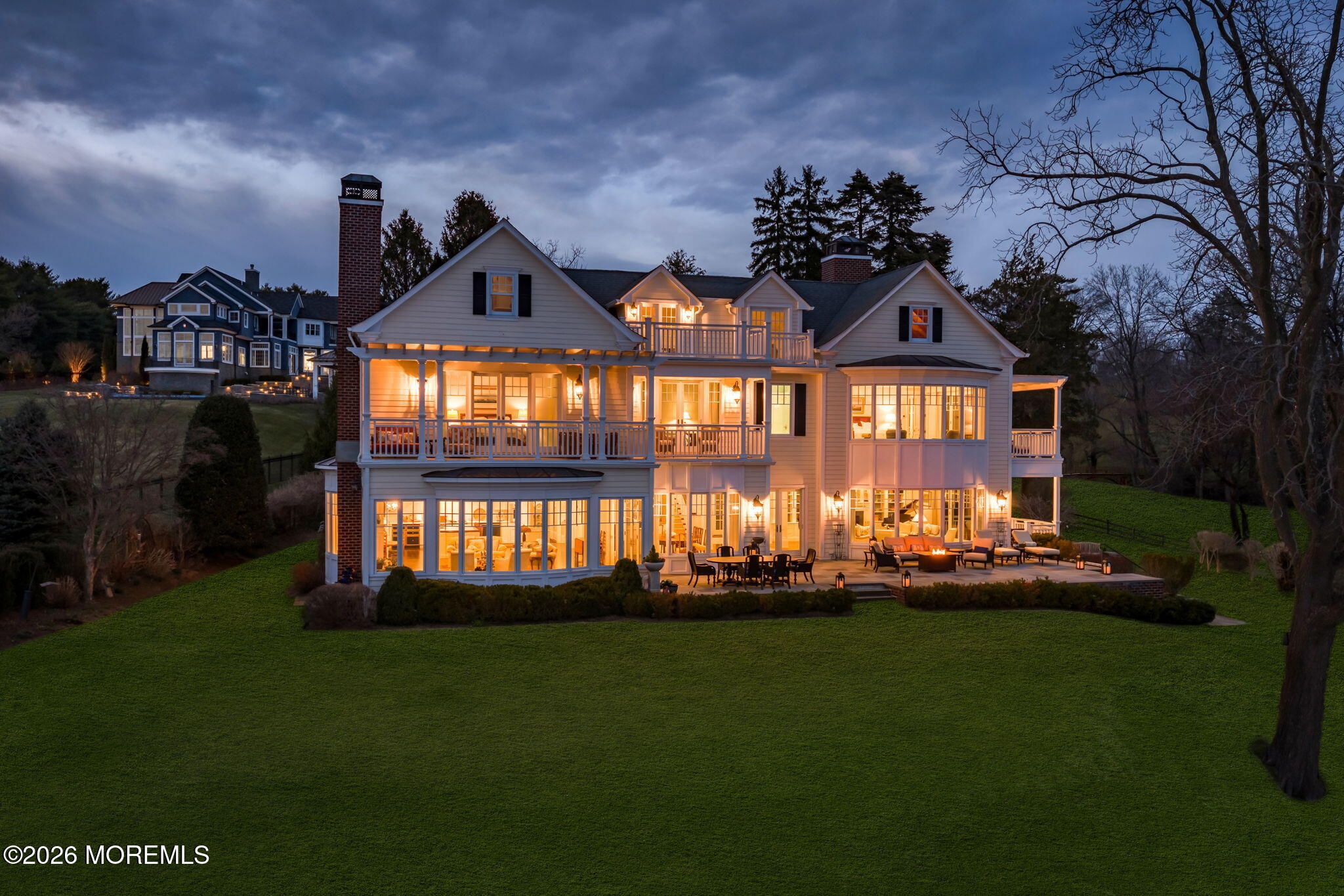 734 Navesink River Road Red Bank, NJ 07701 - Photo 77 of 115 Rear of home at night
