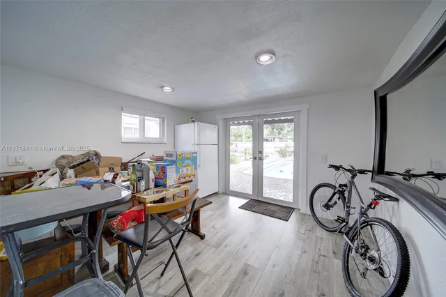 a view of a livingroom with furniture window