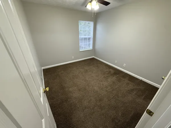 an empty room with a window