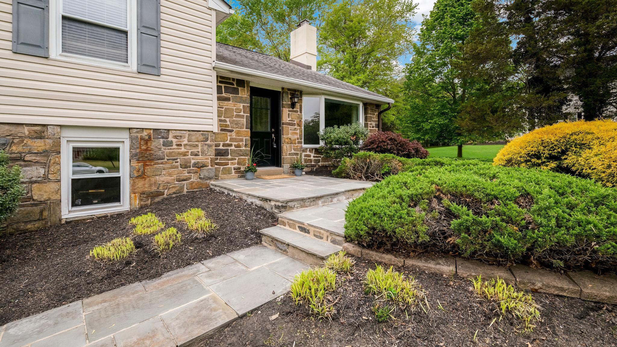 816 Warren Road Ambler, PA 19002 - Photo 5 of 51 Slate patio walkway to front entrance