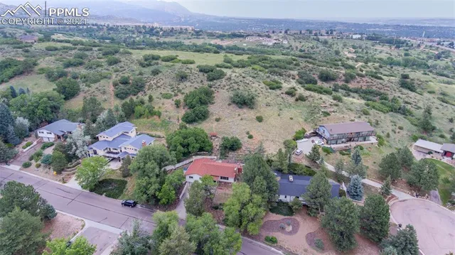 an aerial view of house with outdoor space