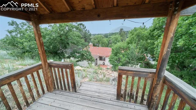 a view of a door with a window
