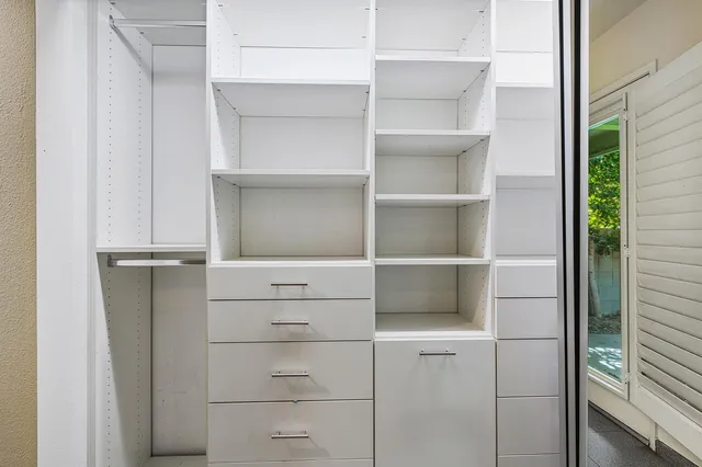 a close view of closet