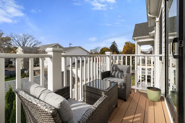 a view of balcony with couch