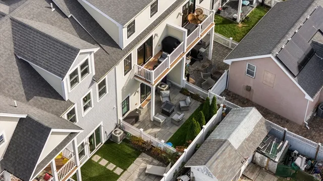 a view of a garage with storage