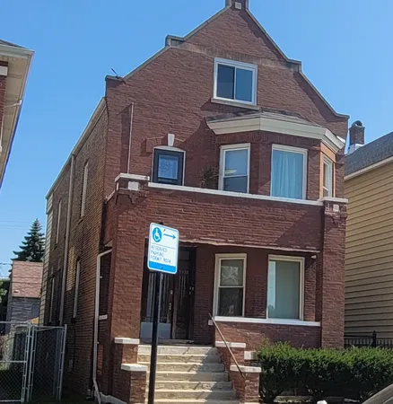 a front view of a building