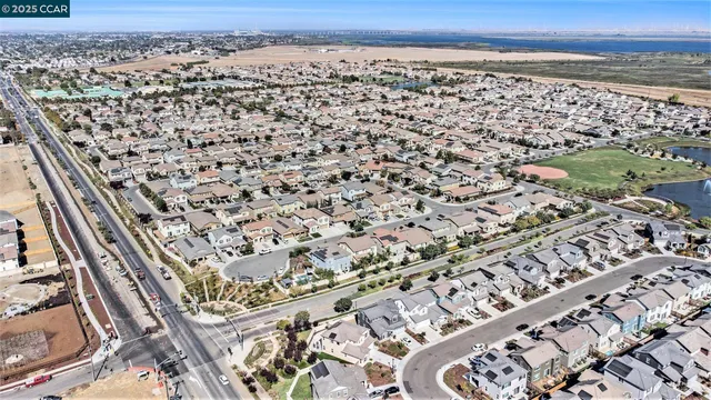 an aerial view of a city