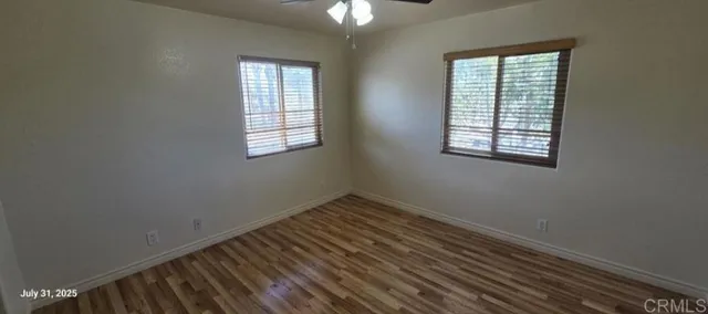 an empty room with a window