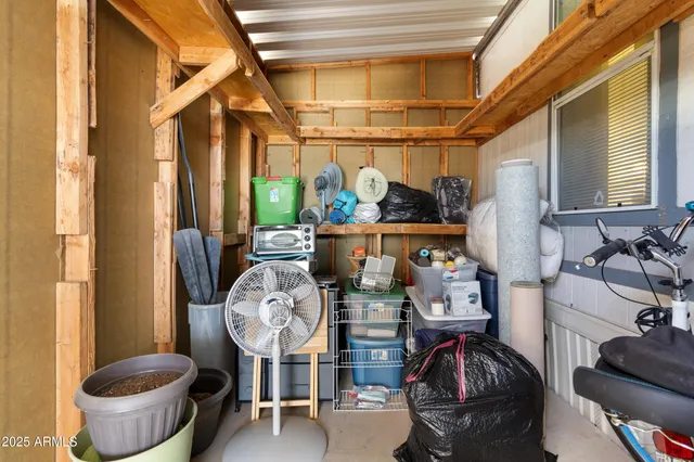 a view of storage and utility room