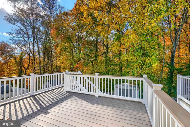 a view of a wooden roof deck