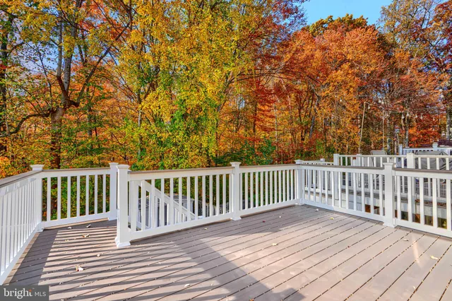 a view of deck and wooden floor