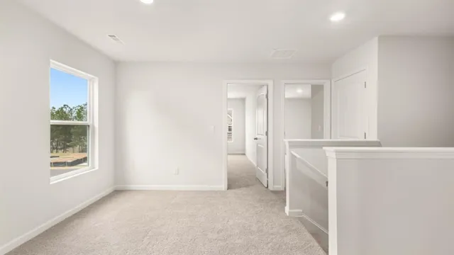 an empty room with a window