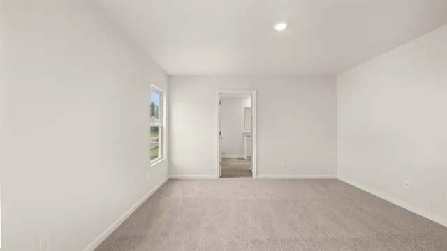 an empty room with a window