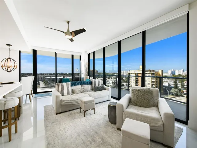 a view of city and a lake