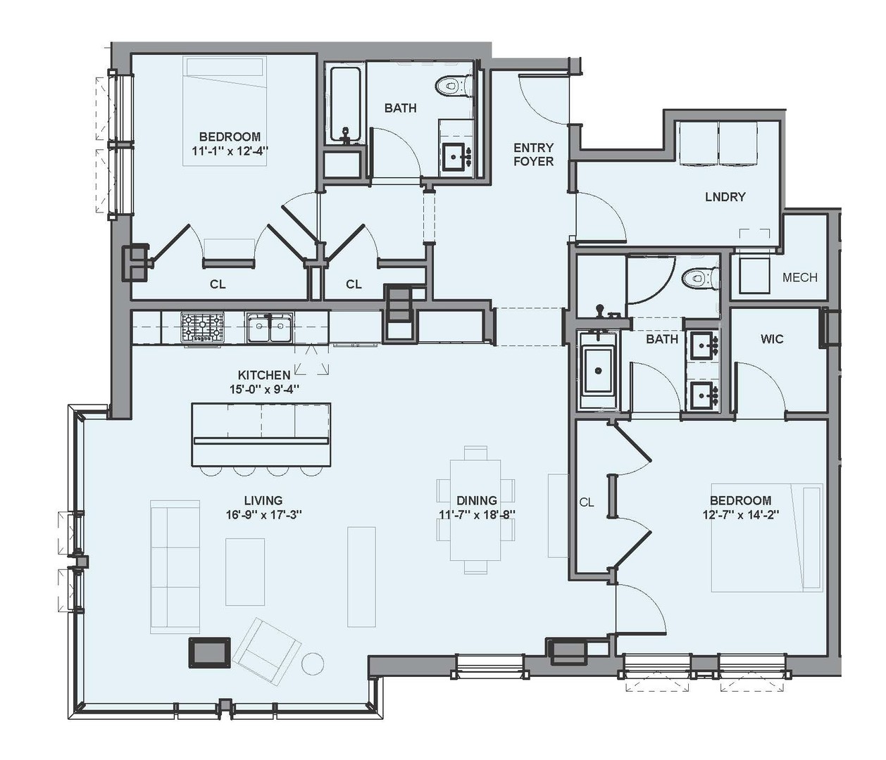 Undisclosed Address Chicago, IL 60610 - Photo 12 of 12 a view of a hallway with front door