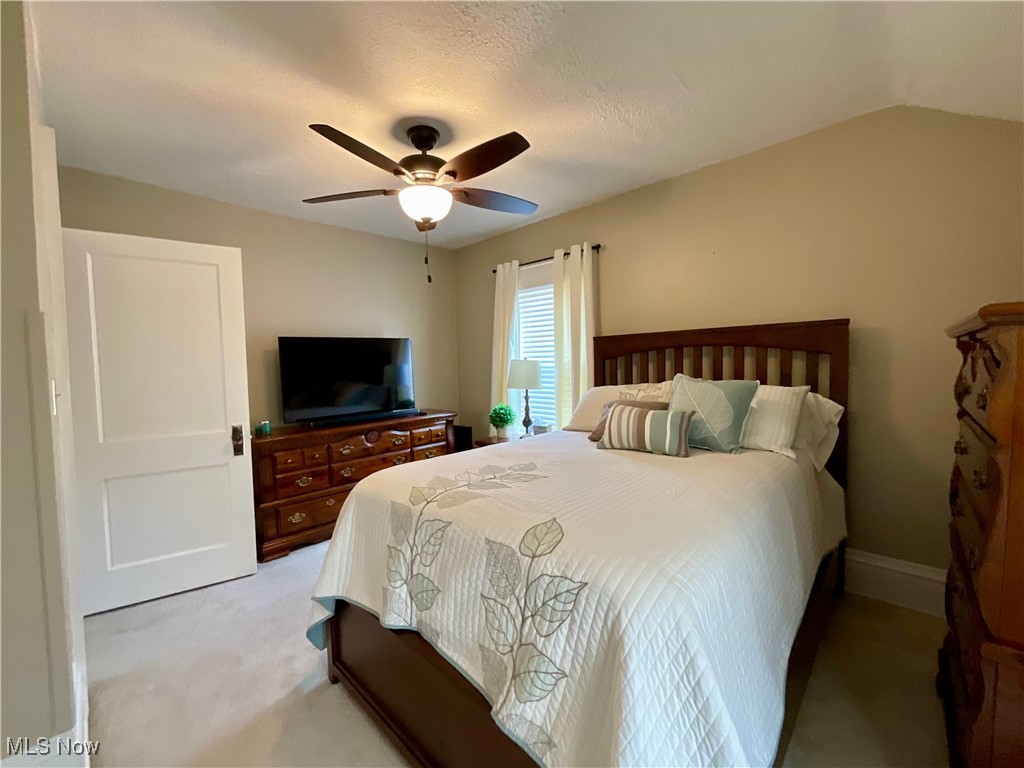 904 Chalker Street Akron, OH 44310 - Photo 16 of 28 Bedroom with light carpet and ceiling fan