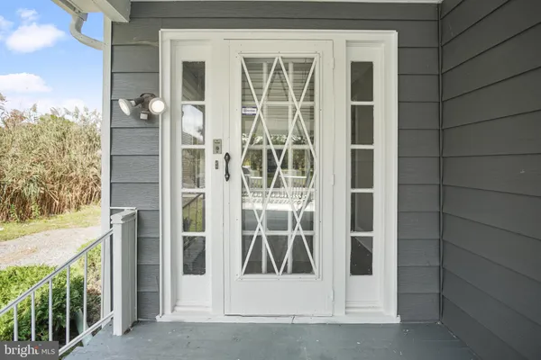 a view of a door front of house