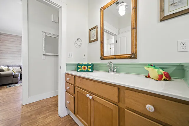 a view of a swimming pool with a yard