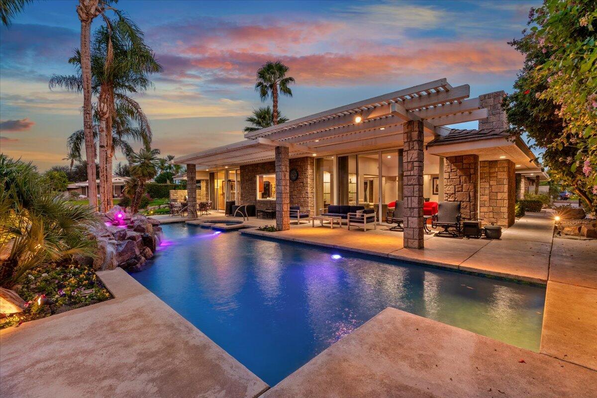 2 Deerfield Court Rancho Mirage, CA 92270 - Photo 2 of 104 099-Backyard at Twilight