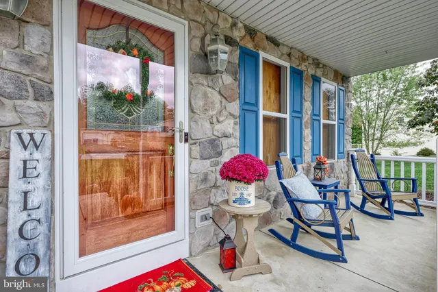 a view of an outdoor sitting area
