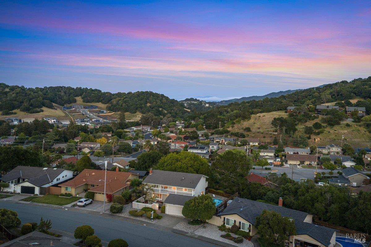 116 Twelveoak Hill Drive San Rafael, CA 94903 - Photo 15 of 93 an aerial view of a city with lots of residential buildings