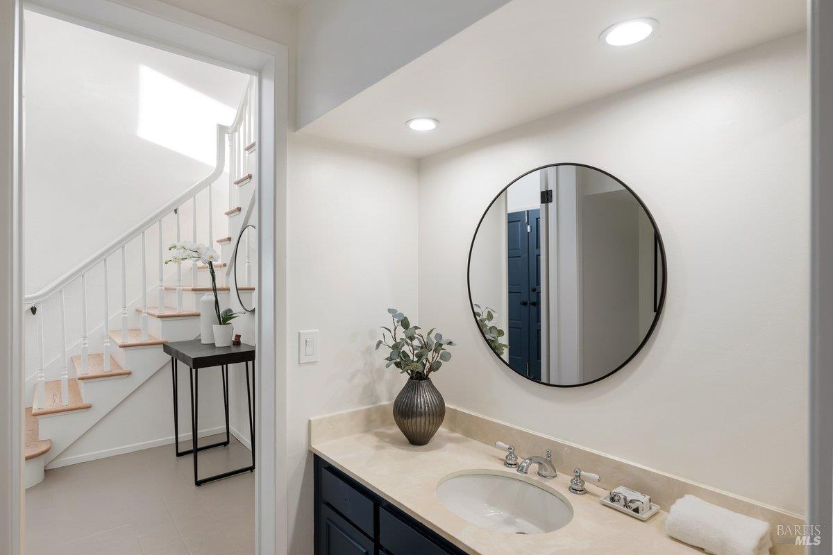 116 Twelveoak Hill Drive San Rafael, CA 94903 - Photo 64 of 93 Powder room is conveniently located off the entry.