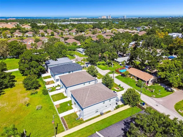 an aerial view of a city