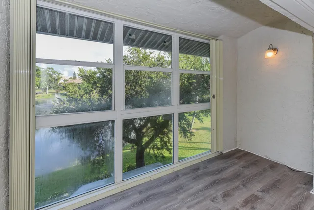 a view of a garden from a window