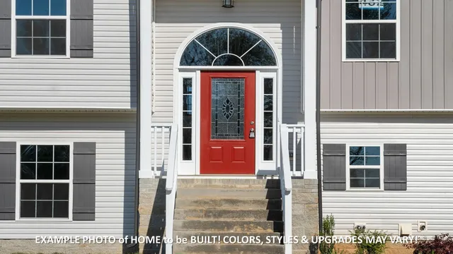 a front view of a house with windows