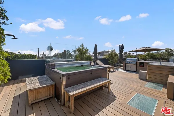 a view of a terrace with couches