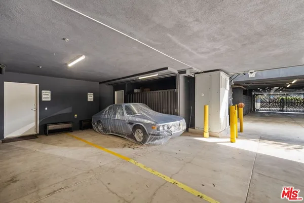 a car parked in garage