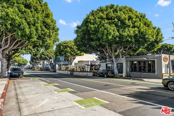 a building exterior with the view of trees