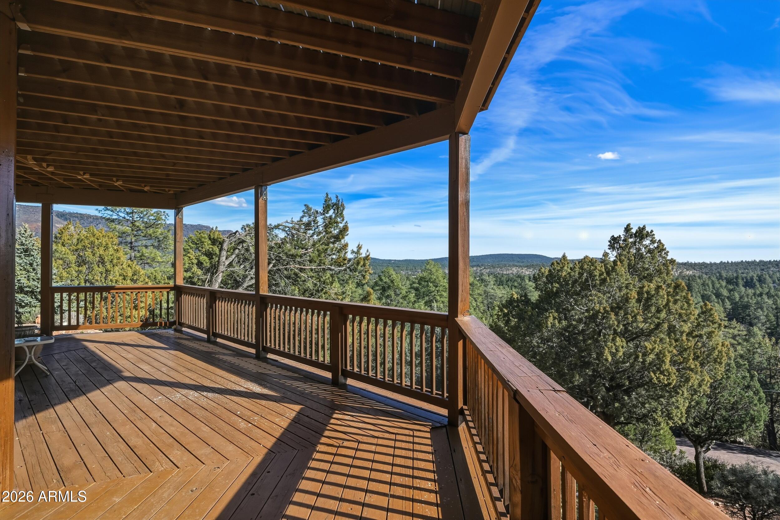 3119 Kysar Way Pine, AZ 85544 - Photo 41 of 68 a view of balcony with wooden floor