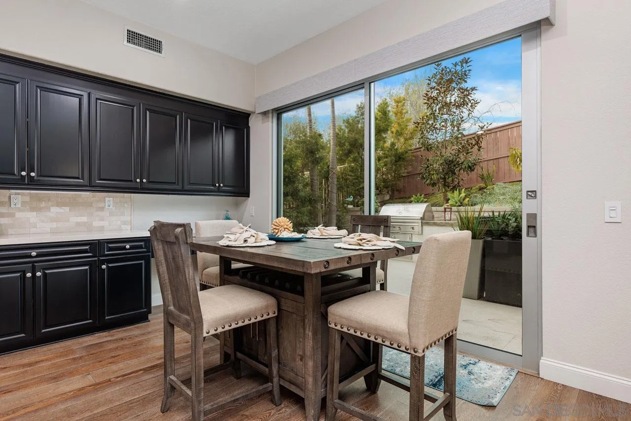 1460 Ravean Court Encinitas, CA 92024 - Photo 29 of 72 a view of a dining room with furniture window and wooden floor