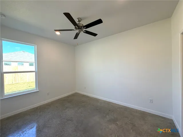 an empty room with a window