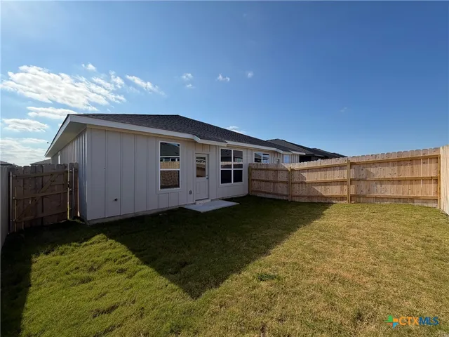 a backyard of a house