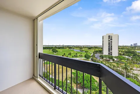 a city view from a balcony