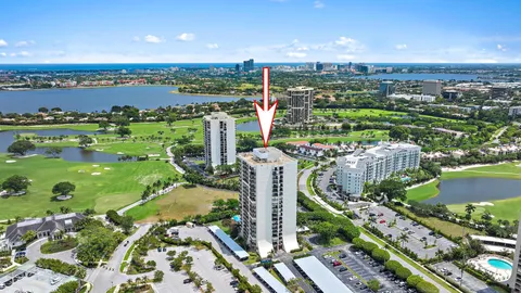 a view of a city with tall buildings