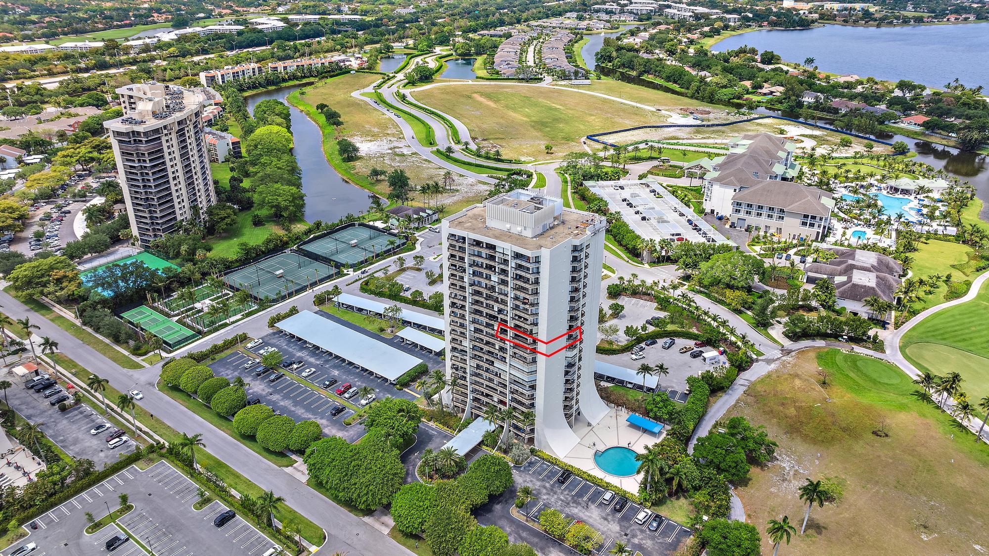 2400 Presidential Way, Unit 1204 West Palm Beach, FL 33401 - Photo 41 of 55 an aerial view of residential houses with outdoor space