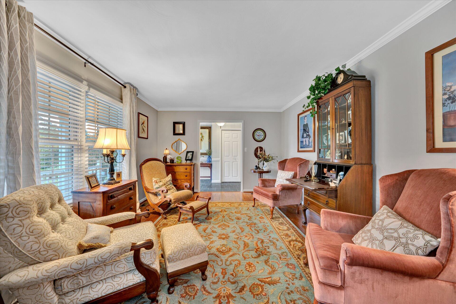 307 North Preston Road Vinton, VA 24179 - Photo 11 of 48 a living room with furniture fireplace and a large window