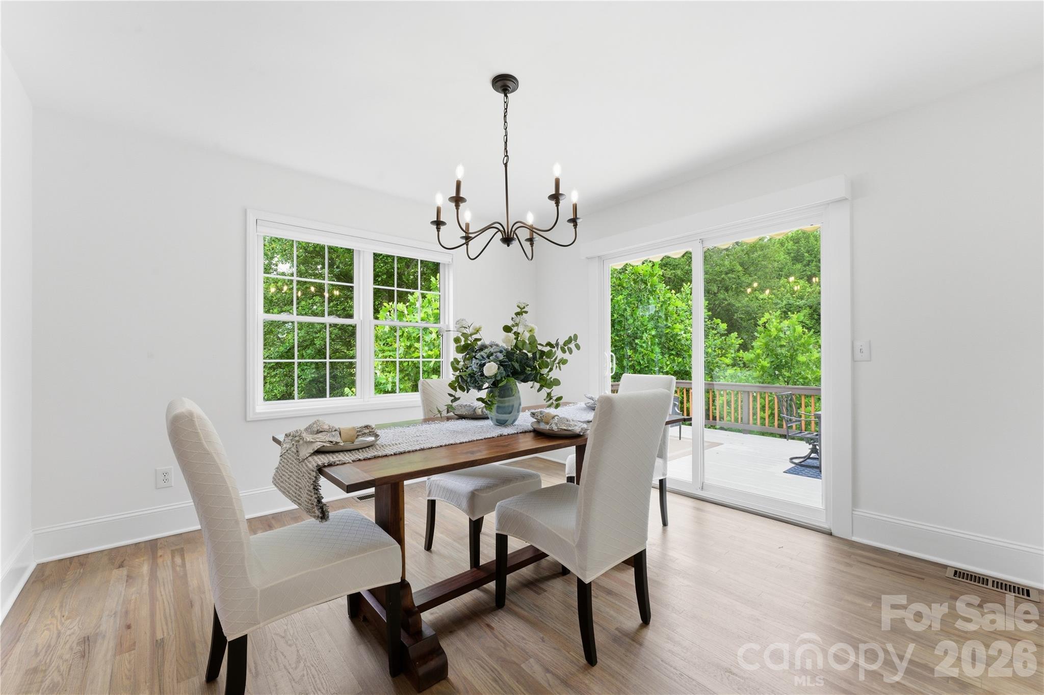 15 Raccoon Point Canton, NC 28716 - Photo 14 of 48 a dining room with furniture window and wooden floor