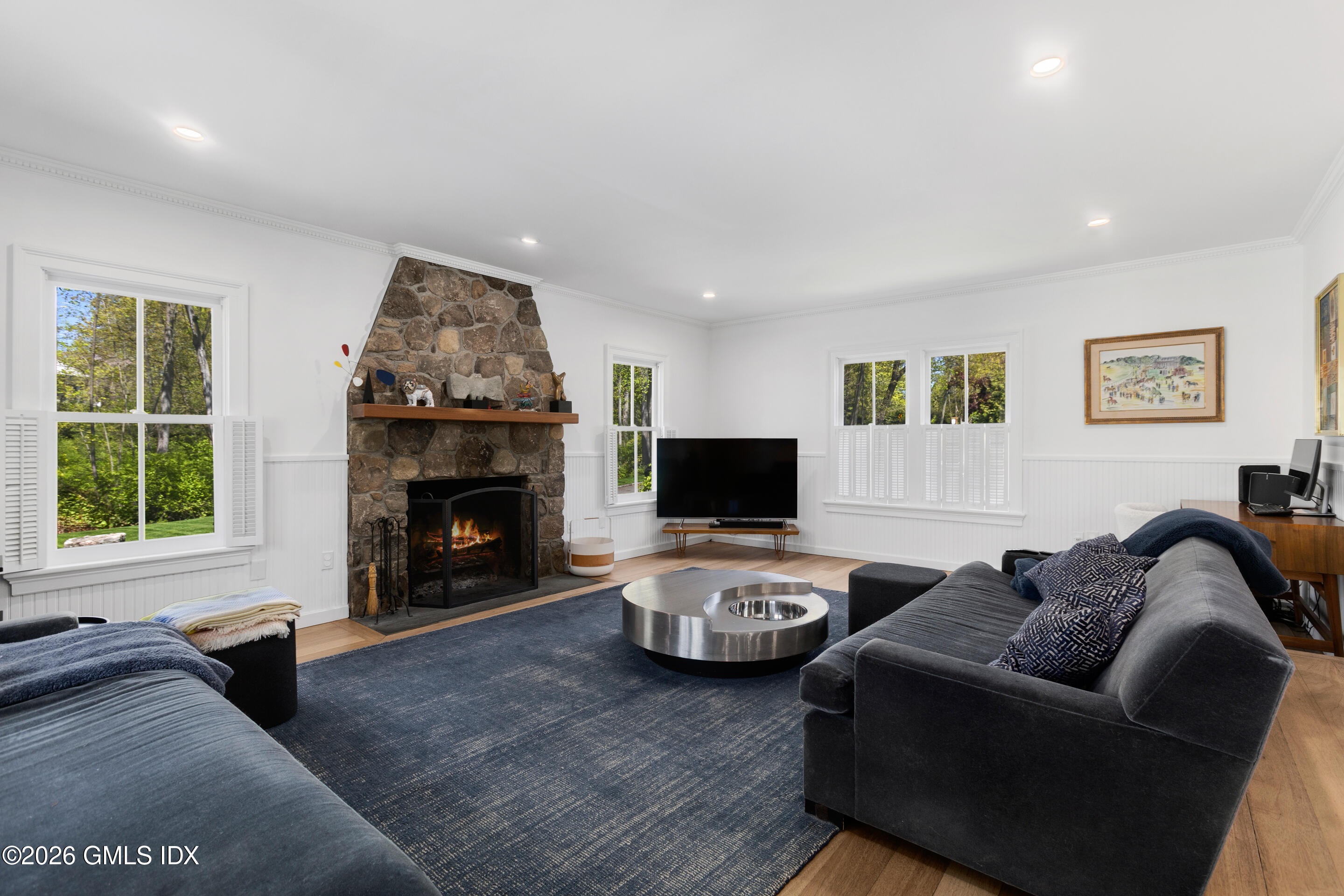 96 Indian Head Road Riverside, CT 06878 - Photo 11 of 21 Family Room w/Fireplace