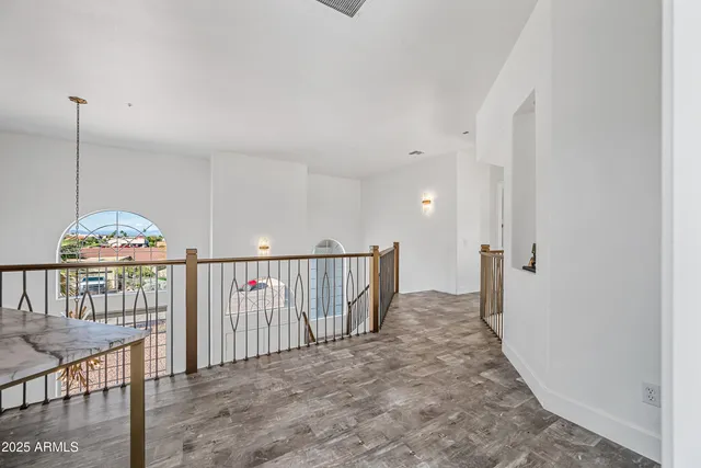 a view of a city from a balcony