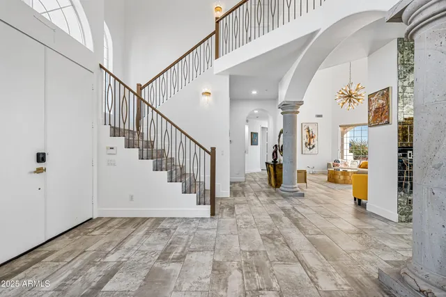 a living room with furniture and window